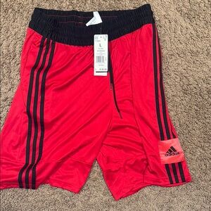 Men Adidas Red Athletic Shorts Size L NWT